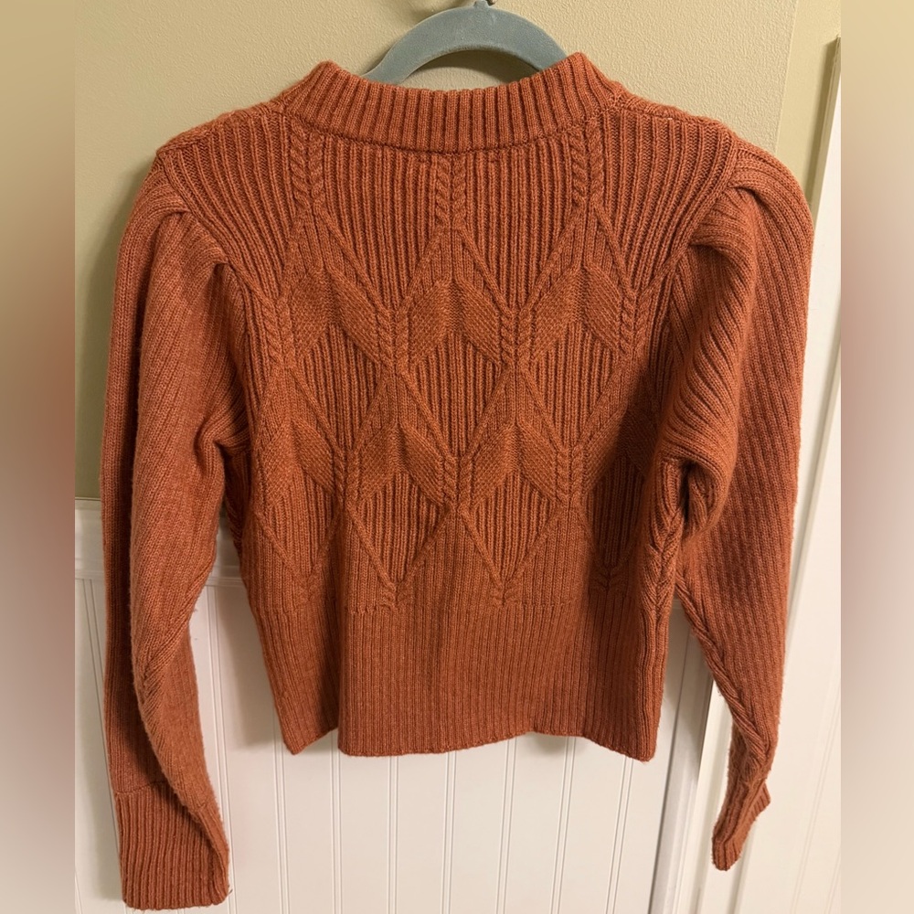 Lulu's Terracotta Cowl Neck Sweater
